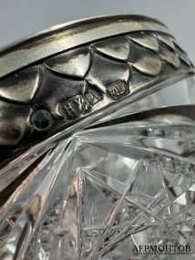 Ваза-конфетница с ручкой. Серебро 84 пробы, Россия, начало 20 века