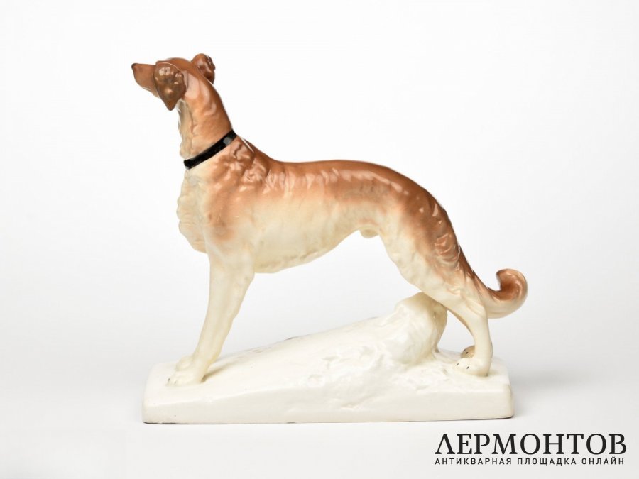 Статуэтка «Борзой». Фарфор, Royal Dux, Чехословакия, 1918–1938 годы