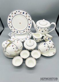 Чайный сервиз на 6 персон. Фарфор, Villeroy & Boch, дизайнер Paloma Picasso, Германия, 20 век