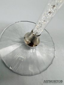 Пара фужеров для шампанского с кристаллами. Хрусталь, Swarovski, Австрия, 2000-е годы