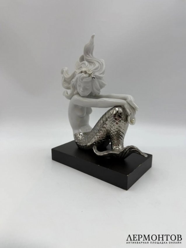 Статуэтка «Illusion» (Русалка). Фарфор, платиновый люстр, дерево, Lladro, Испания