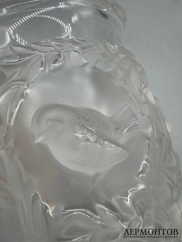 Ваза «Bagatelle» с птичками. Хрусталь, Lalique, Франция, 20 век
