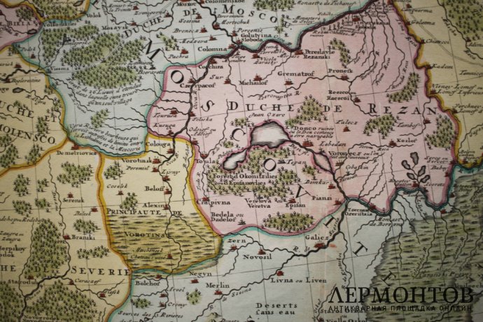 Карта центральной части Российской империи. Лисль, Мортье. Амстердам, 1742 год.