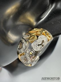 Серьги «Talisman» с бриллиантами. Белое и жёлтое золото 750 пробы, Franck Muller