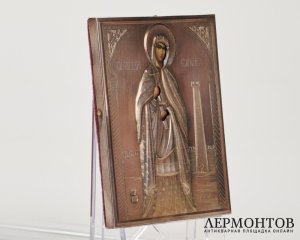 Икона «Великомученица Варвара». Серебро, современная работа