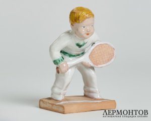 Статуэтка «Теннисист». Терракота, Izsépy Margit, Венгрия, 1950-е годы