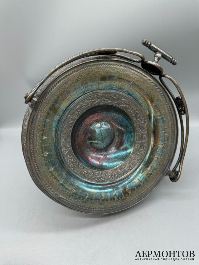Блюдо для сервировки с маскаронами. Металл, серебрение, Bridgeport Silver Co., США, начало 20 века