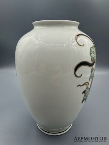 Ваза с драконом. Фарфор, роспись, Schaubach Kunst, Германия, 1-я половина 20 века