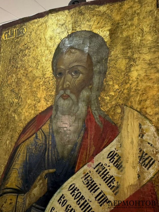 Икона «Святой пророк Иеремия». Дерево, левкас, темпера, Россия, 19 век