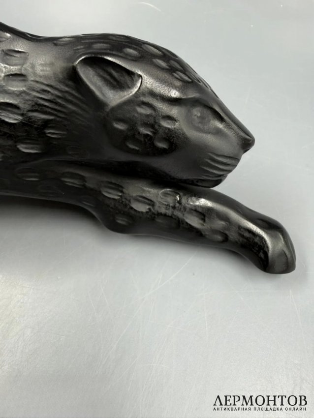 Скульптура «Пантера Zeila», чёрная. Хрусталь, Lalique, Франция