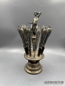 Набор фруктовых ножей в стиле модерн. Металл, Berndorf, Arthur Krupp, 1891–1927