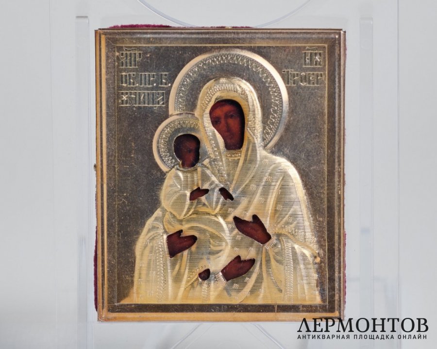 Икона «Троеручица». Серебро с позолотой, современная работа