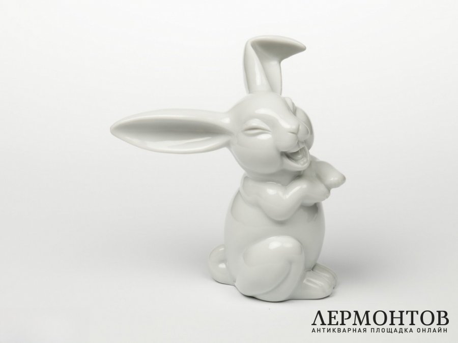 Статуэтка «Смеющийся заяц». Фарфор, Rosenthal, Германия, XX век