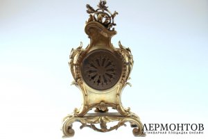 Часы каминные Adolphe Mougin. Бронза, золочение. Франция, конец XIX в.