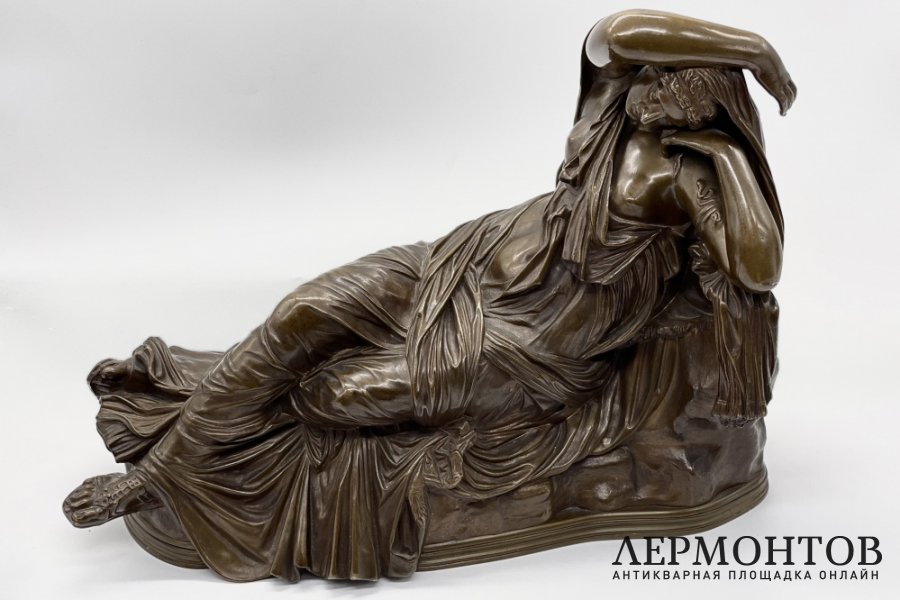 Cкульптурa Спящaя Aриадна. Франция, Паpиж, F. Ваrbedienne, 1860-1870-е гг. Бронза.
