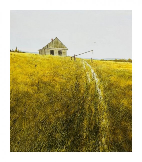 Картина «The flying of grey…». Холст, масло, А. Б. Елагин, Россия, 2008 год