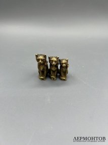 Статуэтка «Три кошки». Бронза, Австрия, 19 век