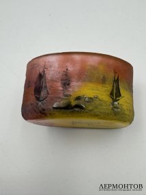 Чашечка «Морской пейзаж». Стекло, эмалевая пудра, Daum Nancy, Франция, 1900–1915 годы