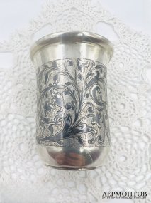 Стакан с черневым декором. Серебро 84 пробы, П. Лоскутов, Россия, 1853 год