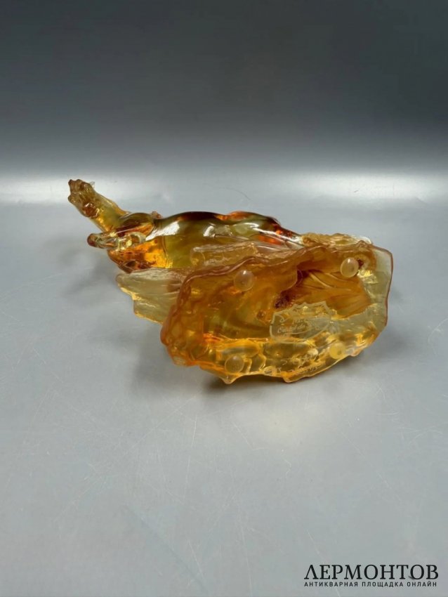 Скульптура «Вздыбленный конь». Цветной хрусталь, Cristal de Paris, Франция