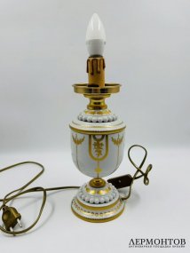 Настольная лампа. Фарфор, роспись, Mangani, Италия, 2000-е годы