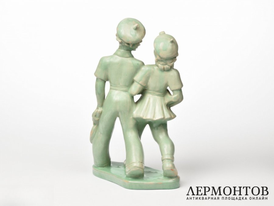 Статуэтка «Теннисисты». Komlos, Венгрия, 1931–1945 годы