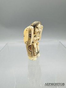 Нэцкэ. Кость, резьба, Япония, 19 век