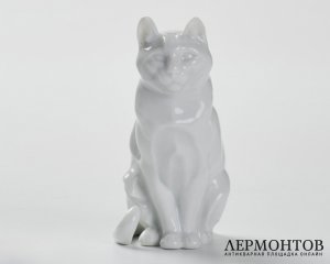 Статуэтка «Сидящая кошка». Фарфор, Rosenthal, Германия, 1926 год