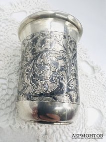 Стакан с черневым декором. Серебро 84 пробы, П. Лоскутов, Россия, 1853 год