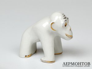 Статуэтка «Обезьяна». Фарфор, Fein Bayreuth, Германия, 1960-е годы