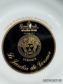 Чайный сервиз на 6 персон «Le Jardin des Papillons», форма Ikarus. Фарфор, золочение, Rosenthal, Versace