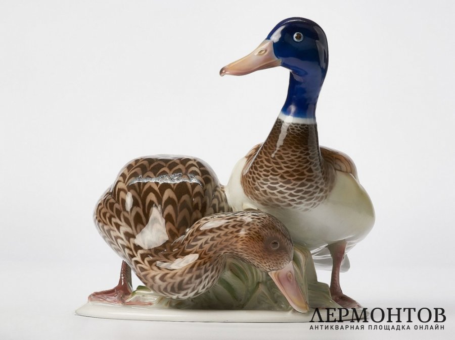 Статуэтка «Пара уток». Фарфор, Rosenthal, Германия, 1940 год