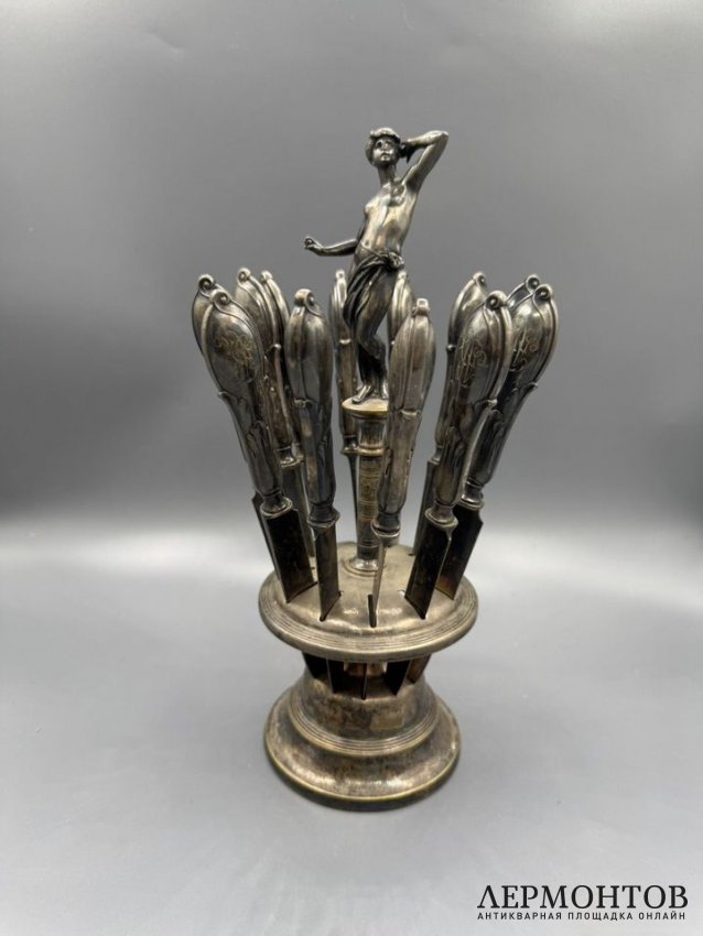 Набор фруктовых ножей в стиле модерн. Металл, Berndorf, Arthur Krupp, 1891–1927