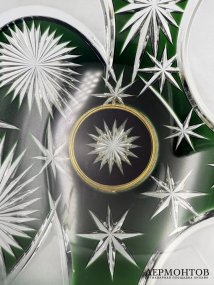 Ваза для фруктов «Полумесяц», выпуск 39 из 199. Хрусталь, Cristal Benito, Франция, современная работа
