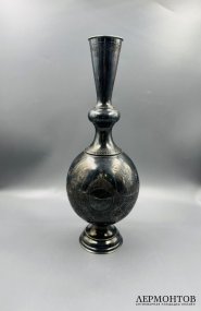 Штоф с букетами цветов. Серебро 84 пробы, Россия, 1895 год