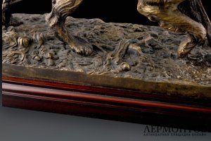 Скульптура Охотничья собака. Farbel. Бронза, литье. Франция, 19-20 вв.