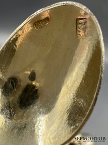 Набор кофейных ложек «Стрелы». Серебро 84 пробы, Россия, 1908–1917 годы