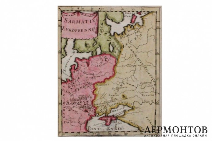 Карта территорий Сарматии Европейской. Россия, Крым. А. М. Мале. Франция, 1683 год.