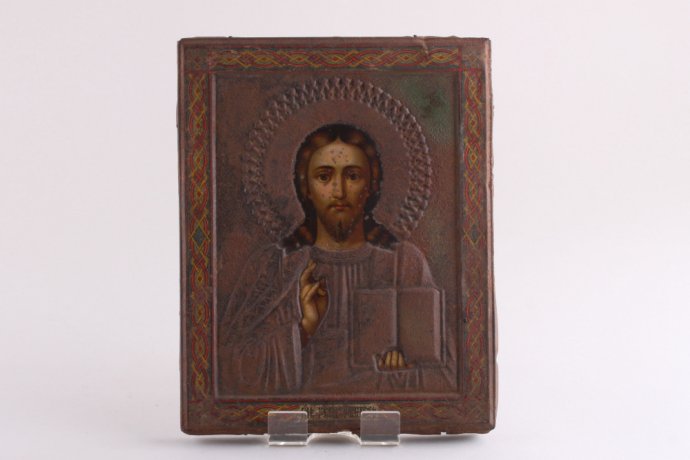 Икона "Господь Вседержитель" Металлография.