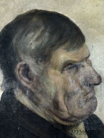 Картина «Портрет мужчины». Холст, масло, предположительно Россия, 20 век