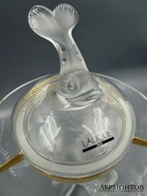 Икорница «Igor». Хрусталь, позолоченный металл, Lalique, Франция