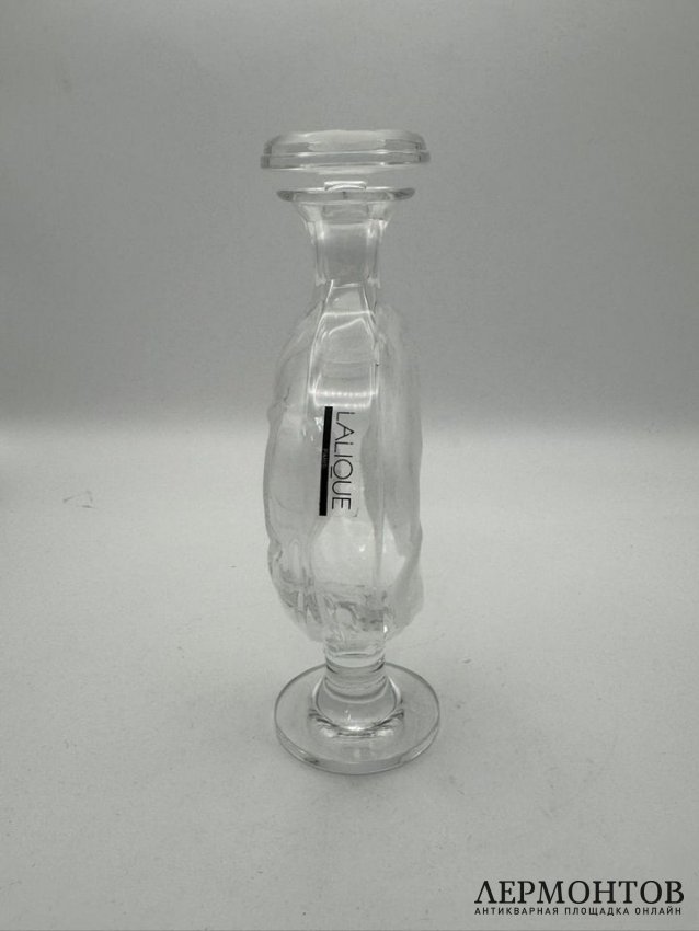 Флакон-штоф в виде цветка. Хрусталь, Lalique, Франция, 2-я половина 20 века