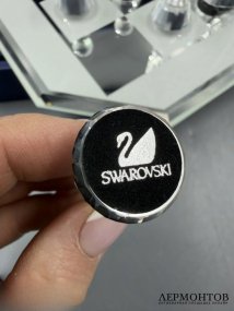 Шахматы с зеркальной доской. Хрусталь, Swarovski
