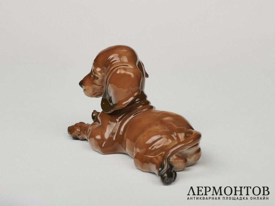 Статуэтка «Щенок таксы». Фарфор, Rosenthal, Германия, 1960 год