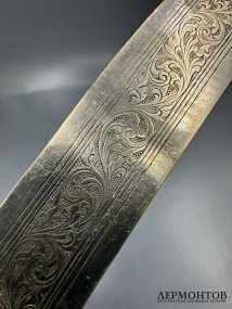 Нож для бумаг с черневым декором. Серебро 84 пробы, чернь, Россия, конец 19 века