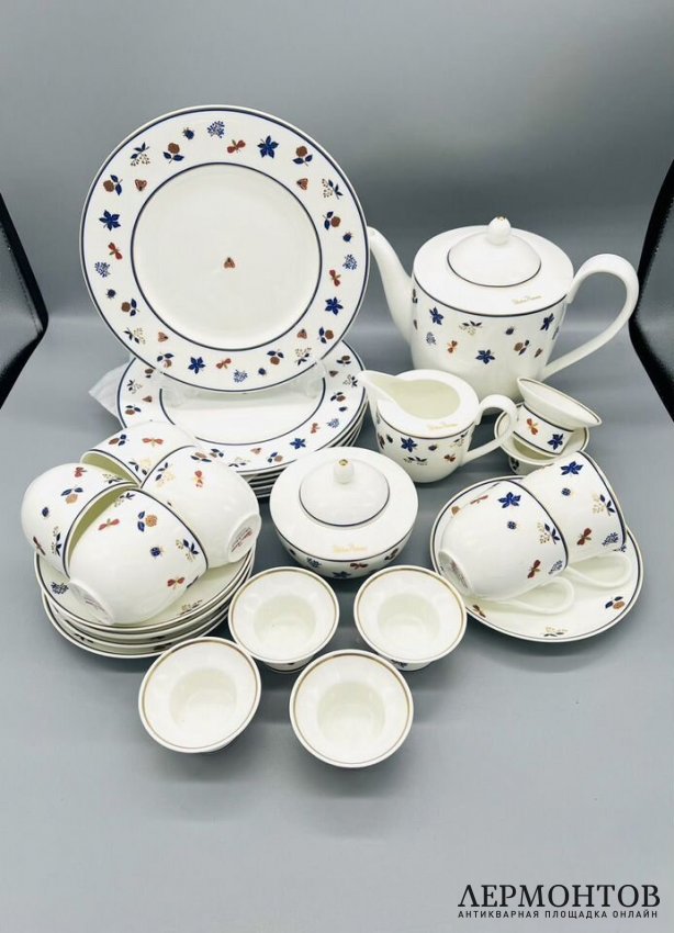 Чайный сервиз на 6 персон. Фарфор, Villeroy & Boch, дизайнер Paloma Picasso, Германия, 20 век