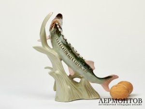 Статуэтка «Рыба». Фарфор, Royal Dux, Чехословакия, 1950 год
