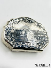 Кошелёк с черневым орнаментом. Серебро 84 пробы, М. Парамонов, Россия, 1862 год