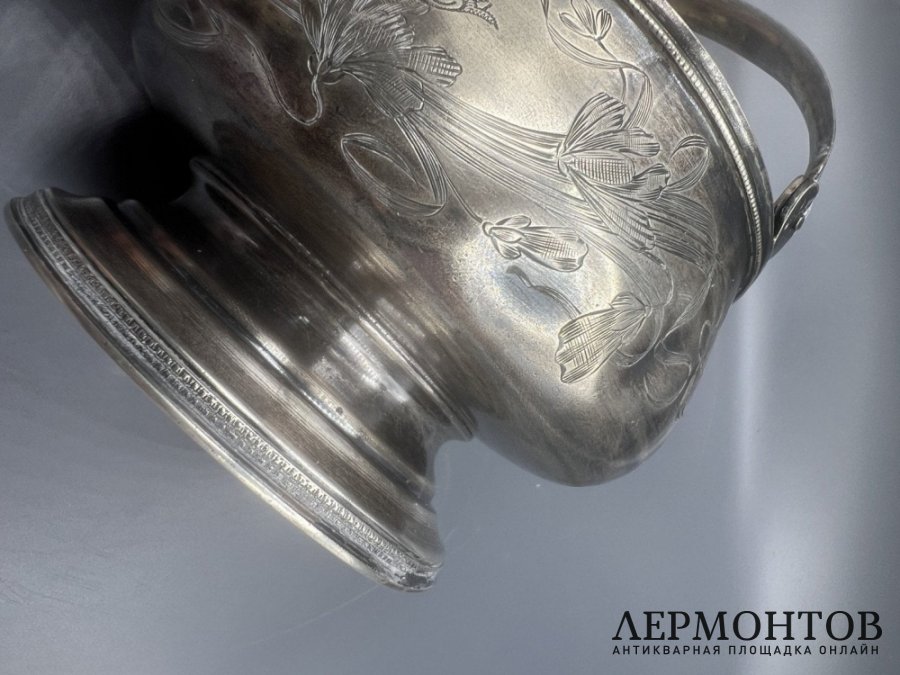 Конфетница в стиле модерн. Серебро 84 пробы, Россия, 1899–1908 годы