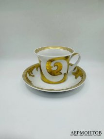 Чайная пара «Arabesque Gold». Фарфор, золото, Rosenthal и Versace, Германия